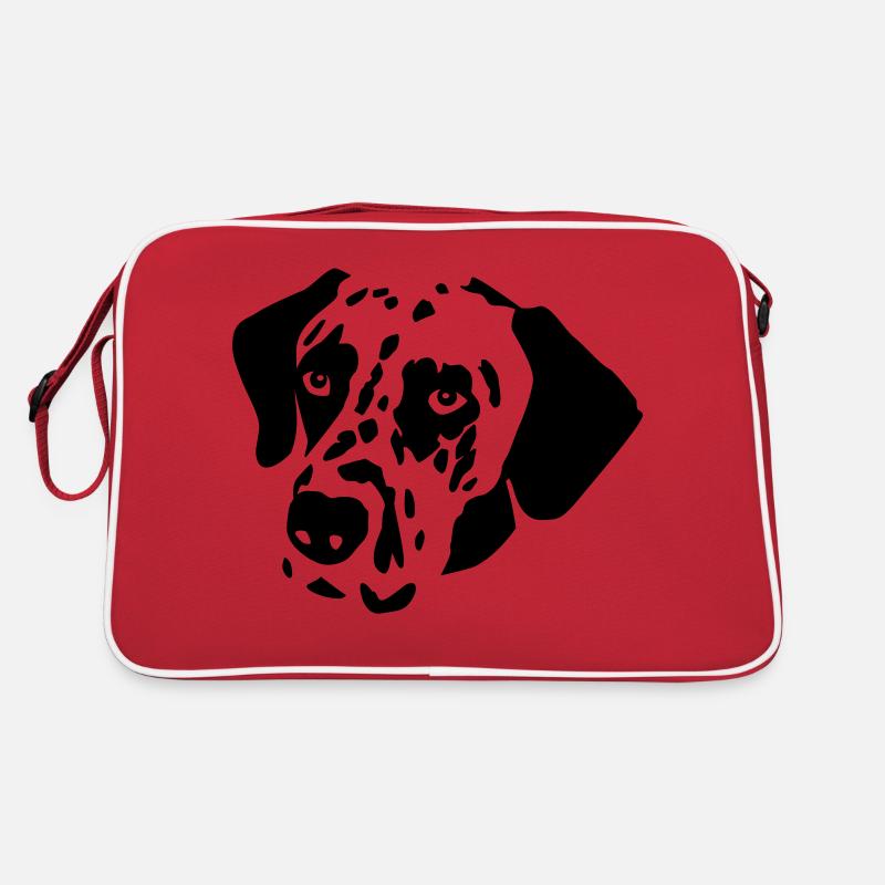 Dalmatiner Hund - Retro Tasche - Rot/Weiß
