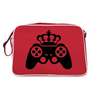 Gamer roi Couronne vrai logo de contrôleur King 8 - Sac Retro - rouge/blanc - Dos
