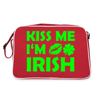 kiss me im irish - Retro Tasche - Rot/Weiß - Hinten
