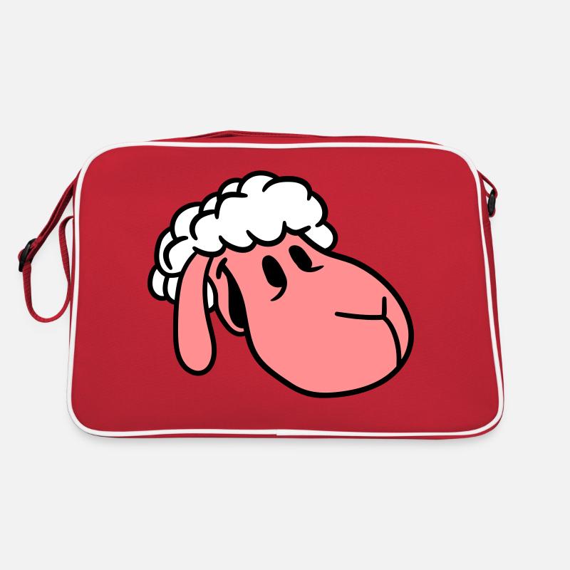 Sheep Face Head Cute Cute Lamb Cool Comic Retro Bag