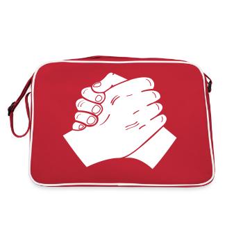 Poignée de main 01 - Sac Retro - rouge/blanc - Dos
