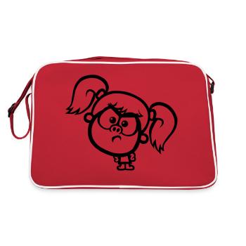 Wütend Stacey - Retro Tasche - Rot/Weiß - Hinten