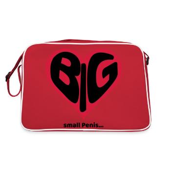 BIG HEART SMALL PENIS - Retro Bag - red/white - Back