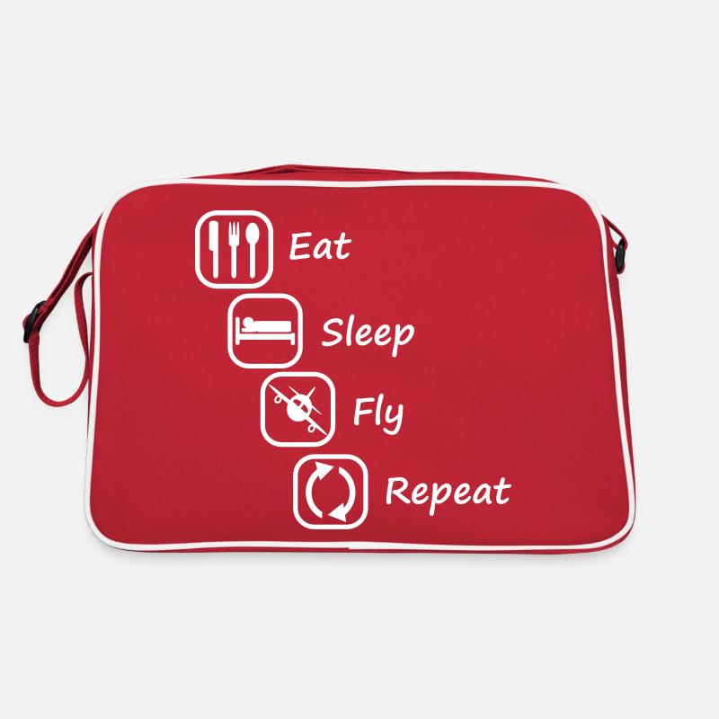 Aviation 008 - Eat, Sleep, Fly Repeat [slope] Retro Bag