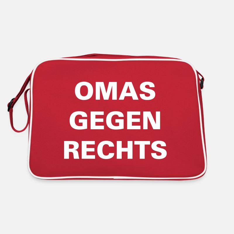 OMAS GEGEN RECHTS - Retro Tasche - Rot/Weiß