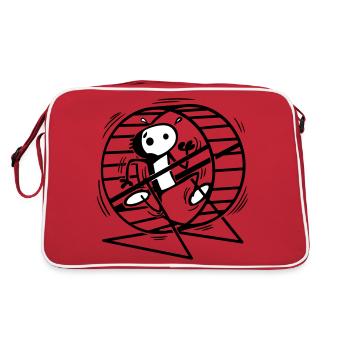 Willy dans la roue de hamster - Sac Retro - rouge/blanc - Dos
