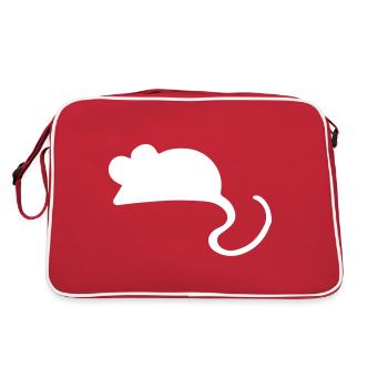 Mouse mouse gift idea / mouse - Retro Bag - red/white - Back