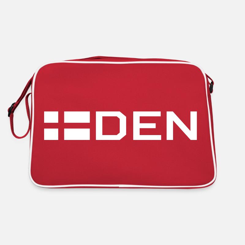 Dänische Flagge - Retro Tasche - Rot/Weiß