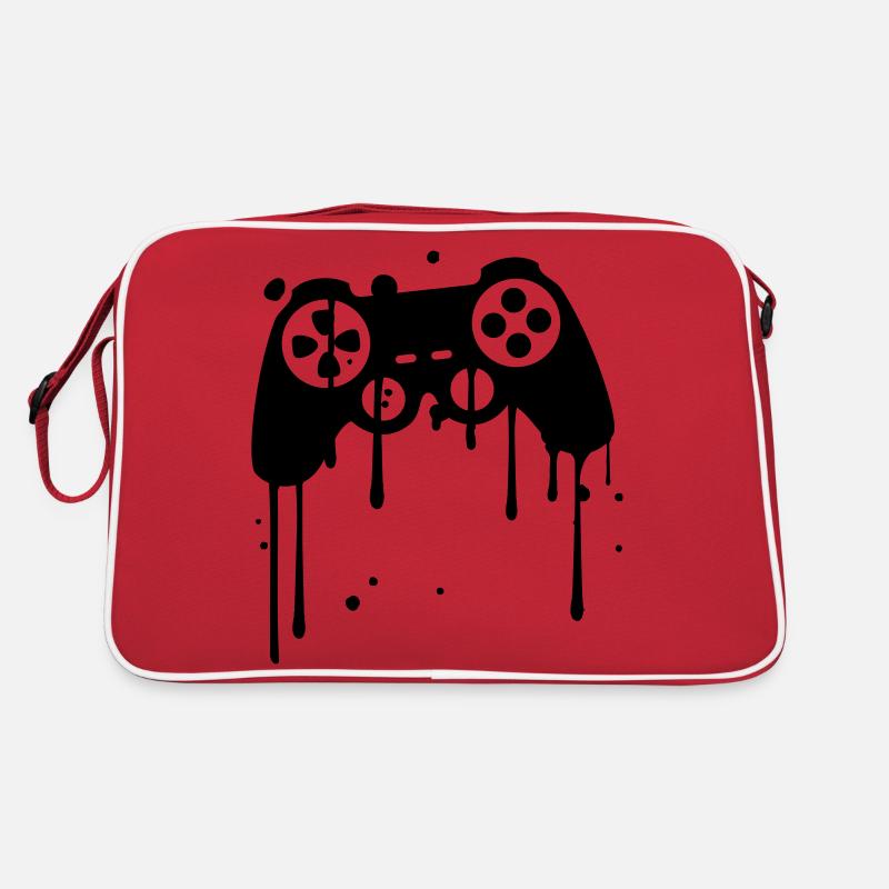controller graffiti tropfen klex farbe spritzer Retro Tasche