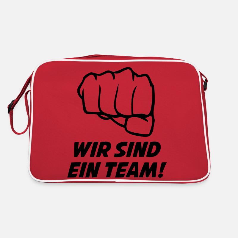 wir_sind_ein_team Retro Tasche