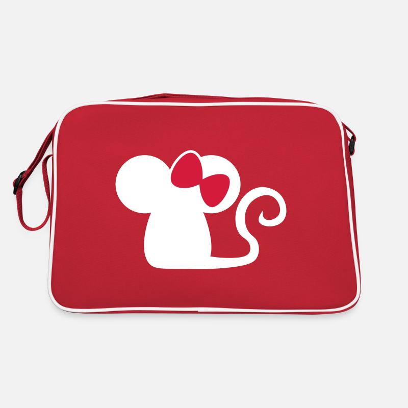 Mäuschenschleife / mouse with bow Cute mouse Retro Bag