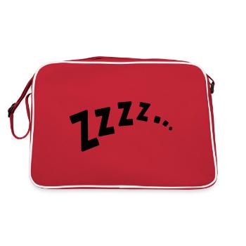 ZZZZ ... / dormir / dormir / dormir / ronfler - Sac Retro - rouge/blanc - Dos