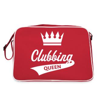 Clubbing Queen (Fête / Célébration / Danse / Blanc) - Sac Retro - rouge/blanc - Dos