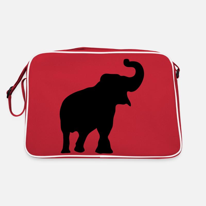 elephant silhouette shadow shadow3 Retro Bag