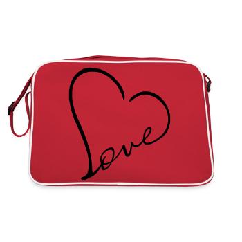 Coeur de coeur d’amour - Sac Retro - rouge/blanc - Dos