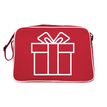 gift - package - christmas - Retro Bag - red/white - Back