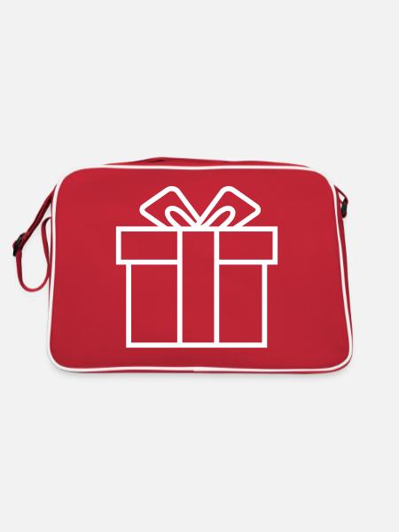 cadeau - paquet - noël - Sac Retro - rouge/blanc - Dos
