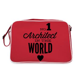 Meilleur architecte du monde - Sac Retro - rouge/blanc - Dos