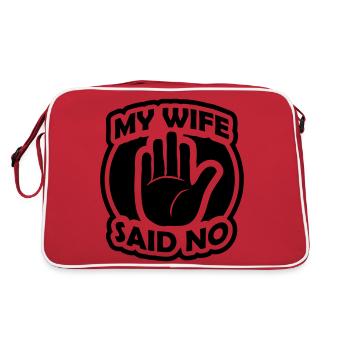 My Wife Said - Retro Tasche - Rot/Weiß - Hinten