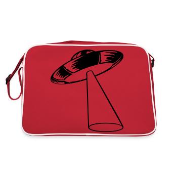 Beam Mystery UFO kidnapped - Retro Bag - red/white - Back