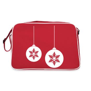 Weihnachtskugel stern 2 - Retro Tasche - Rot/Weiß - Hinten
