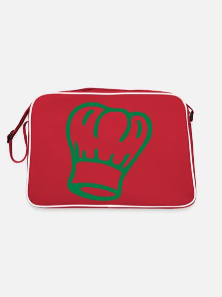Kochmütze - Retro Tasche - Rot/Weiß