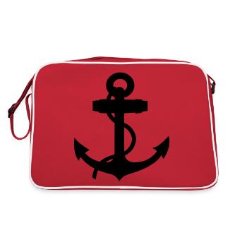 boat anchor - Retro Tasche - Rot/Weiß - Hinten