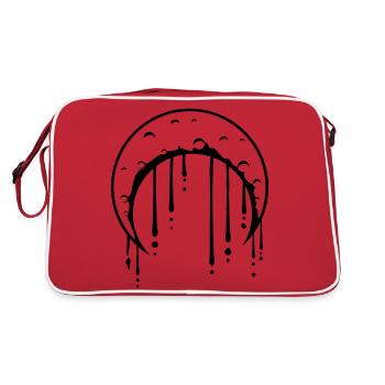 Graffiti Drops Lune - Sac Retro - rouge/blanc - Dos