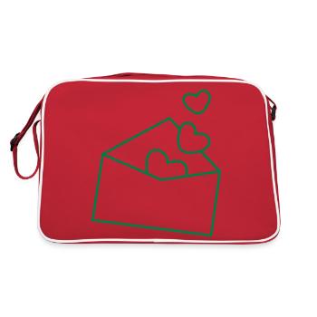 envelope with hearts - Retro Bag - red/white - Back