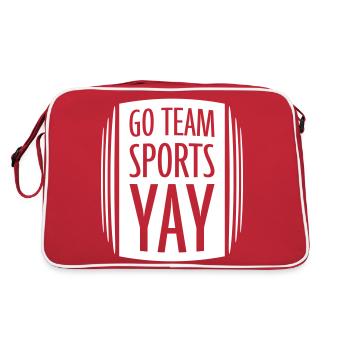 Allez aux sports d’équipe Yay Drôle Fan de sport Blague Dire - Sac Retro - rouge/blanc - Dos