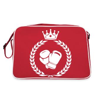 boxing kranz - Retro Tasche - Rot/Weiß - Hinten