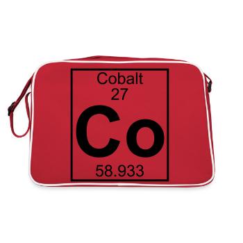 Periodic table element 27 - Co (cobalt) - BIG - Sac Retro - rouge/blanc - Dos