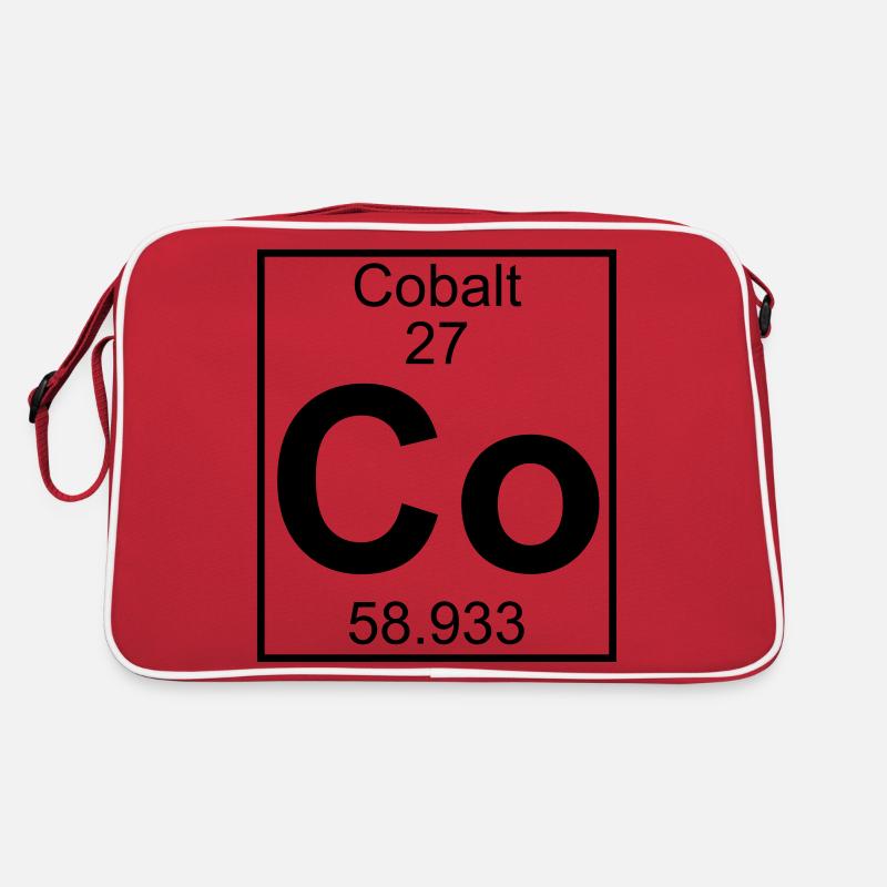 Cobalt (Co) (element 27) - Retro Bag - red/white