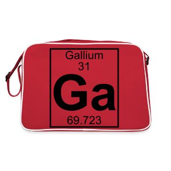 Periodic table element 31 - Ga (gallium) - BIG - Sac Retro - rouge/blanc - Dos