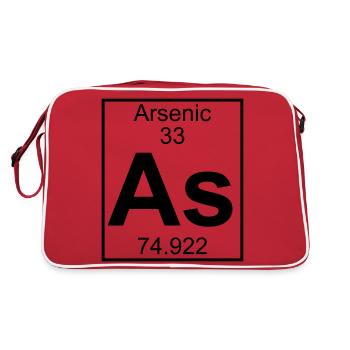 Periodic table element 33 - As (arsenic) - BIG - Sac Retro - rouge/blanc - Dos