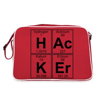 H-Ac-K-Er (hacker) - Full - Retro Bag - red/white - Back