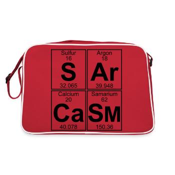 S-Ar-Ca-Sm (sarcasm) - Full - Retro Bag - red/white - Back