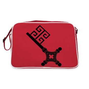 vintage bremen key vector drawing keys - Retro Bag - red/white - Back