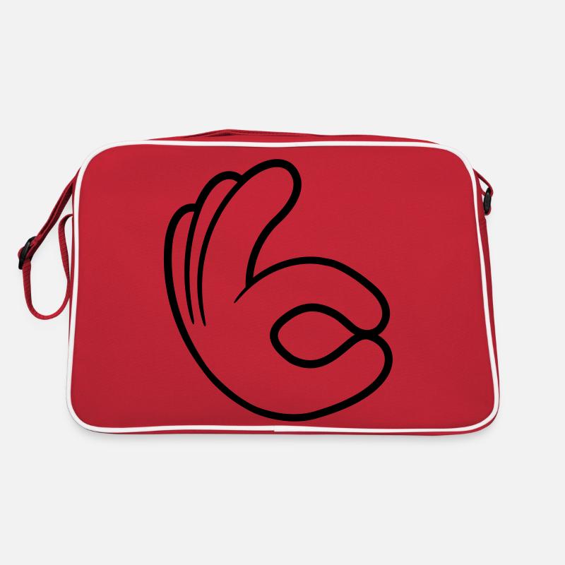 hand hole ok show good glove comic cartoon Retro Bag