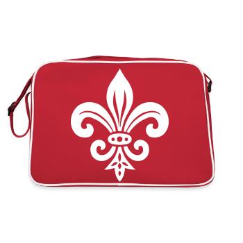 Simple Fleur de lis Design - Sac Retro - rouge/blanc - Dos