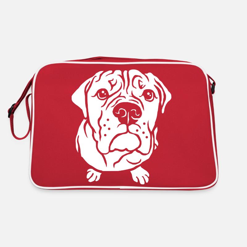 Bulldog begging Retro Bag