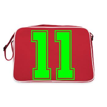 11 - Retro Tasche - Rot/Weiß - Hinten