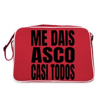 I almost feel disgusted by almost everyone. - Retro Bag - red/white - Back