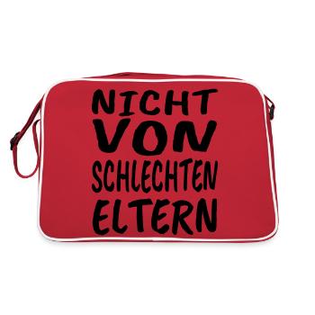 Nicht von schlechten Eltern - Retro Tasche - Rot/Weiß - Hinten