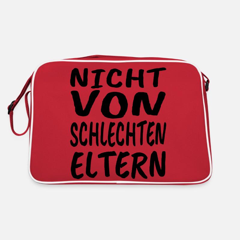 Nicht von schlechten Eltern - Retro Tasche - Rot/Weiß