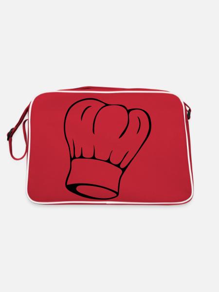 Kochmütze - Retro Tasche - Rot/Weiß