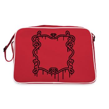 Cadre de graffitis artistiques - Sac Retro - rouge/blanc - Dos