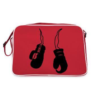 boxhandschuhe - Retro Tasche - Rot/Weiß - Hinten
