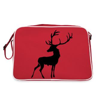 Deer - Retro Bag - red/white - Back