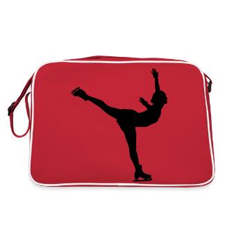 Figure skater - Retro Tasche - Rot/Weiß - Hinten